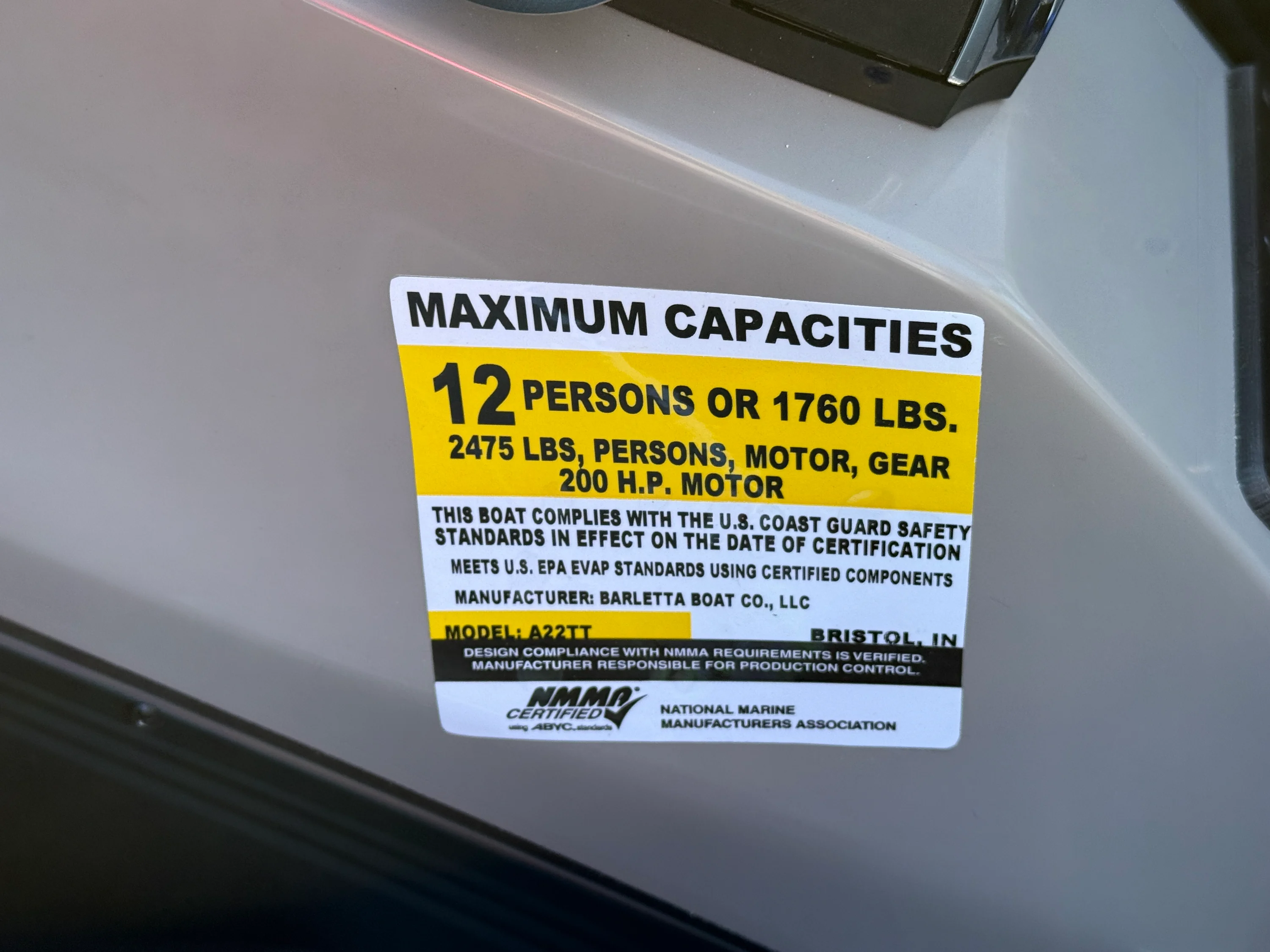 2026 Barletta Aria 22 QC Image Thumbnail #29