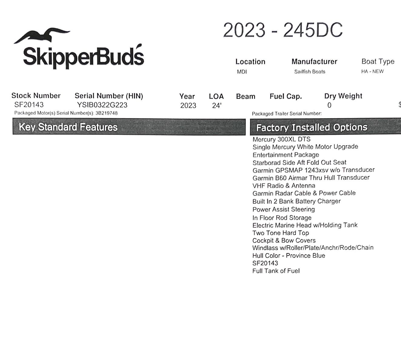 2023 Sailfish 245 DC Image Thumbnail #32