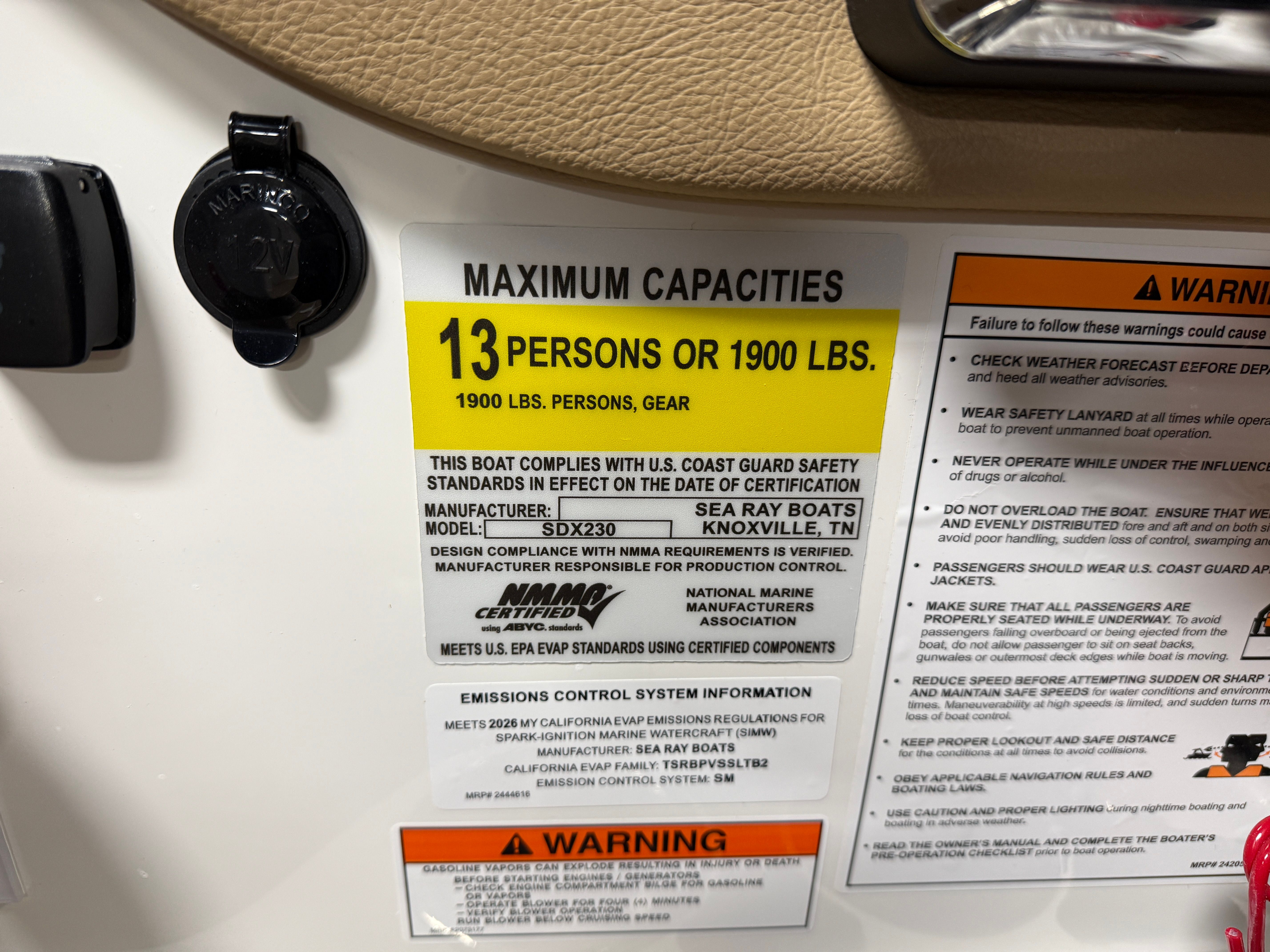 2026 Sea Ray SDX 230 Image Thumbnail #75