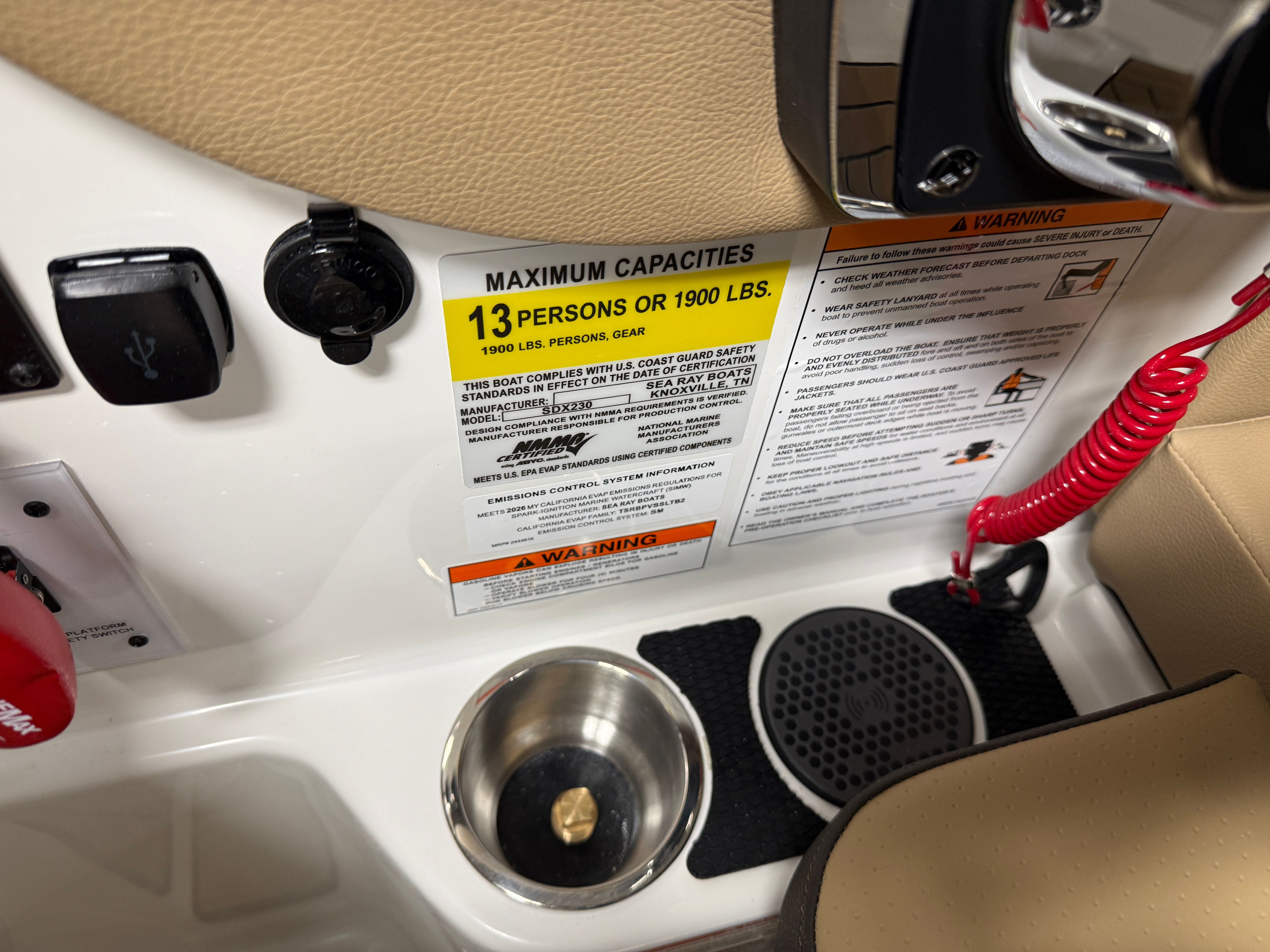 2026 Sea Ray SDX 230 Image Thumbnail #76