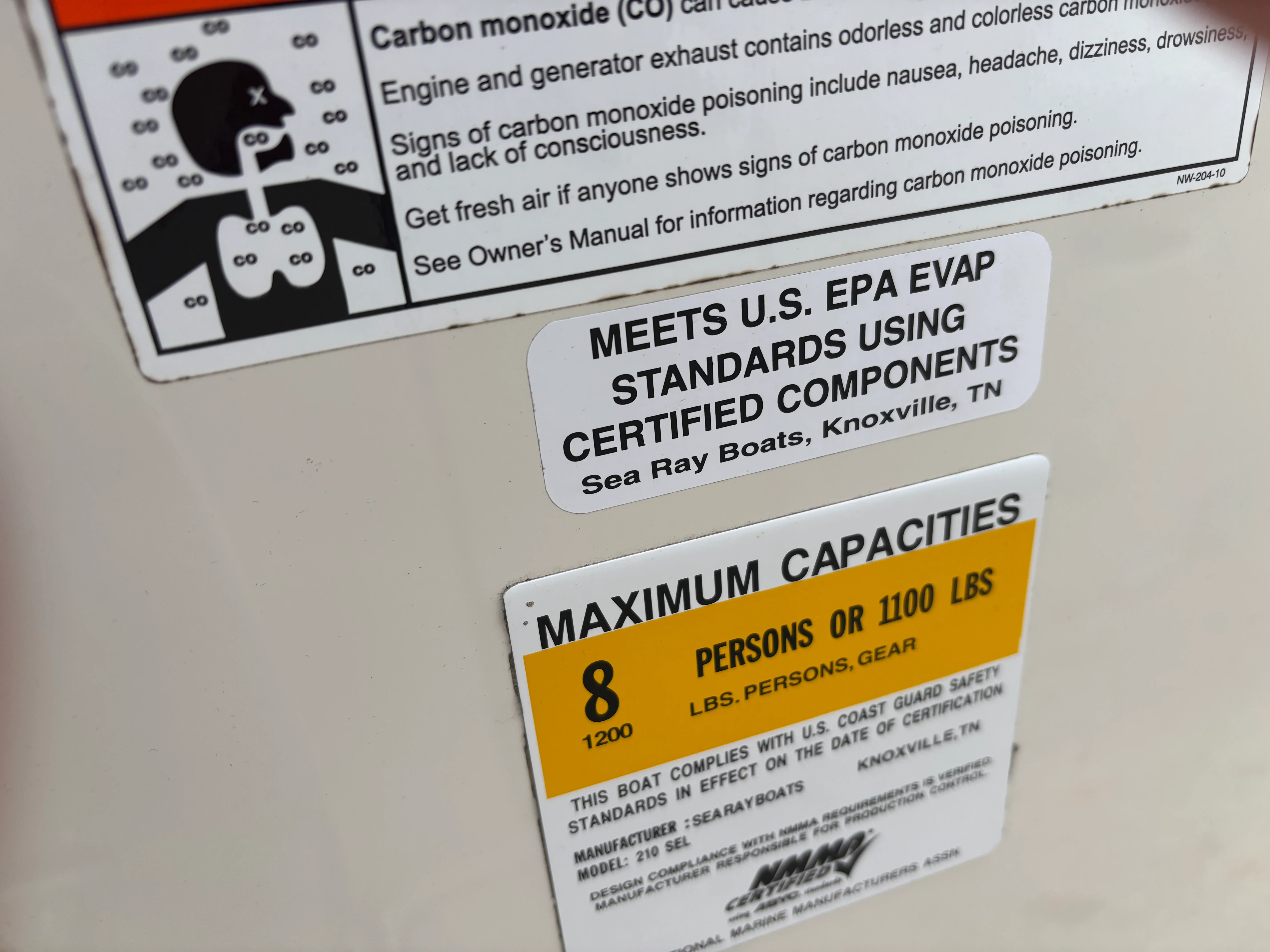 2010 Sea Ray 210 SL SS Image Thumbnail #7