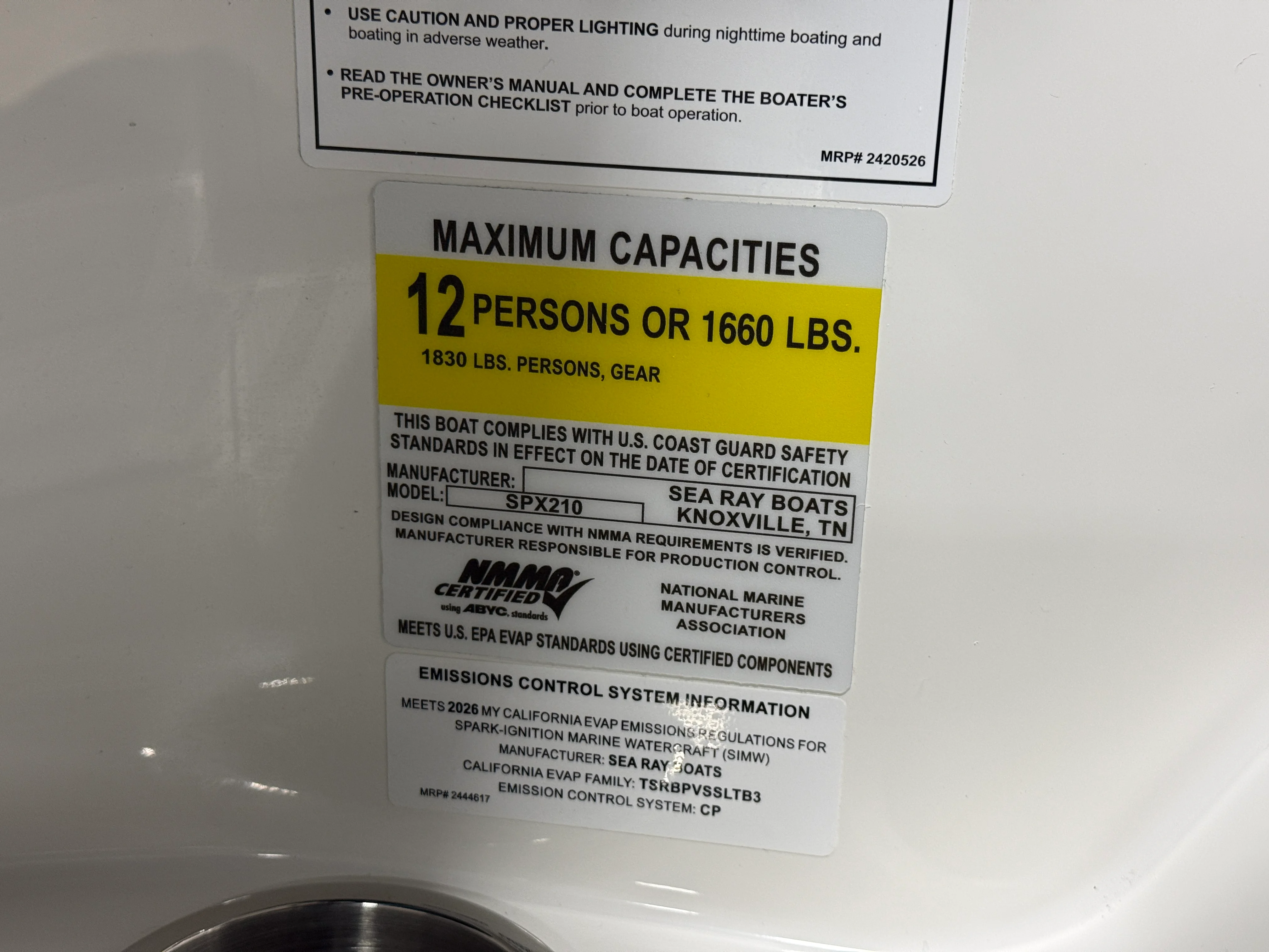 2026 Sea Ray SPX 210 Image Thumbnail #93